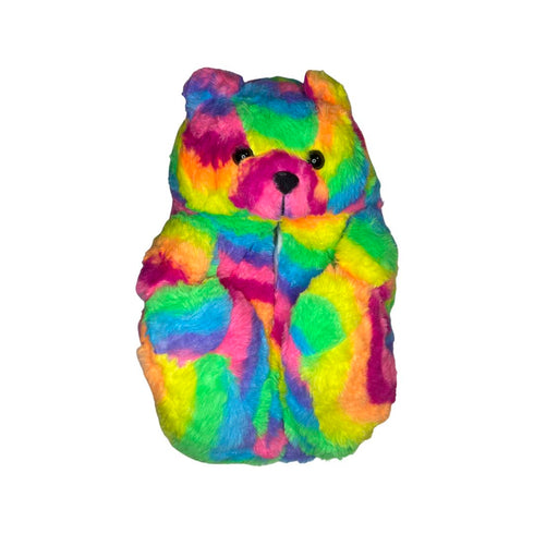 Rainbow Teddy Slippers - CaribeHeart Teddy